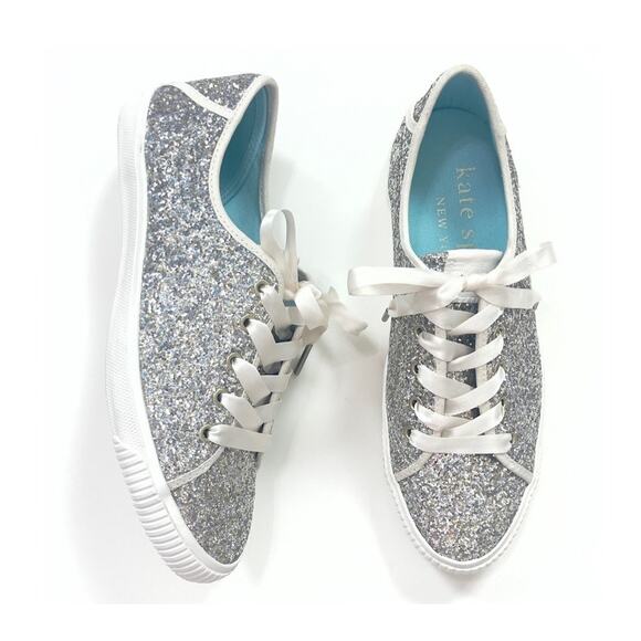 Kate Spade Trista Sneakers in Silver Glitter - Picture 1 of 11